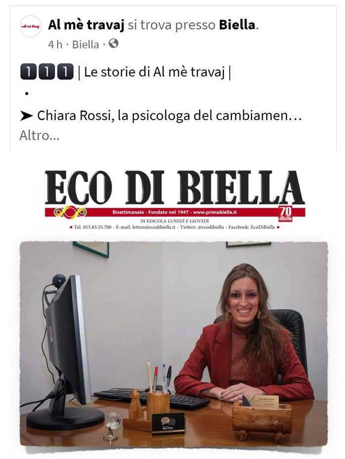 Dottoressa Chiara Rossi Psicologa Clinica Biella Eco Di Biella Articolo Cambiamento Parlare Dialogo Confronto E1650823072144